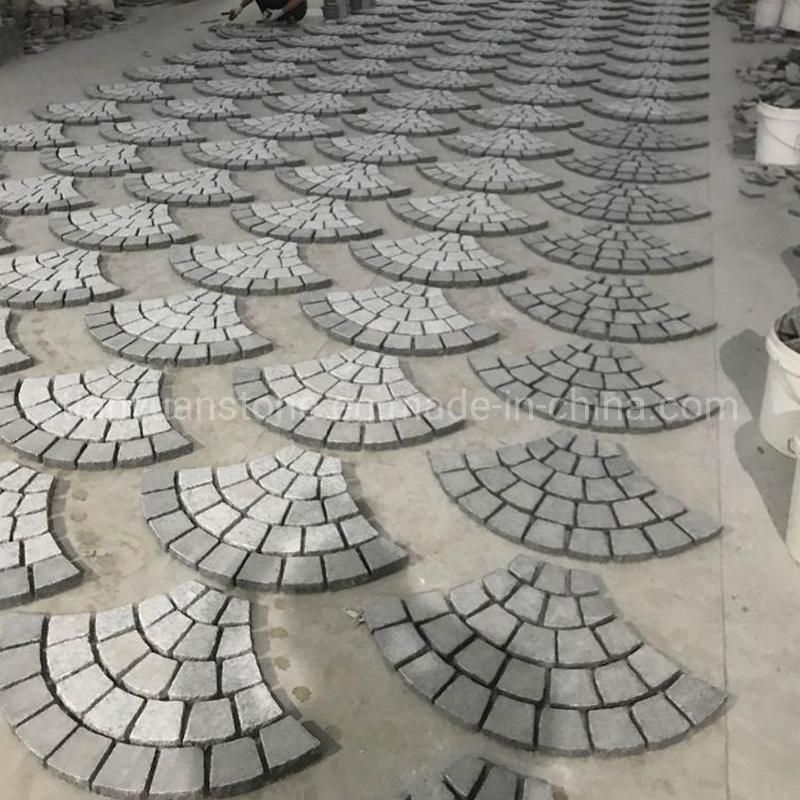 Granite Cobblestone Meshed Paving, Driveway Paving, Patio Paving Stone, Landscaping Stone