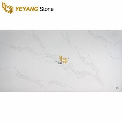 Wholesale Quartz White Calacatta Quartz Slabs Countertops for Commercial/Residential/Kitchen/Batnroom Vanity