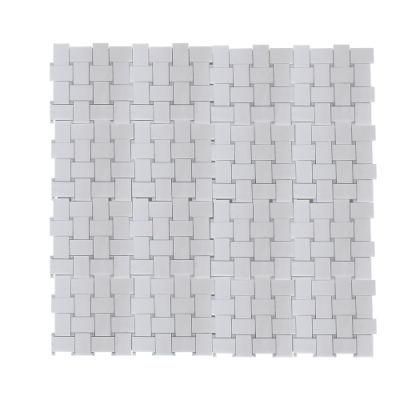 Basket Design White and Blue DOT White Marble Mosaic