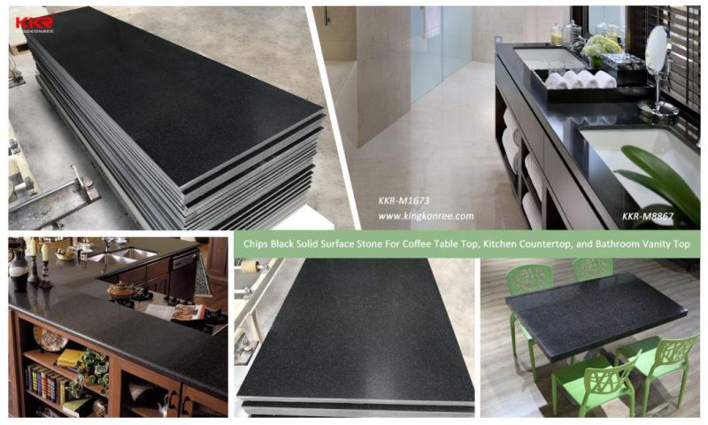 Kingkonree Artificial Stone Vanity Sink Resin Stone Texture Pattern Marble Color Look Solid Surface Sheet