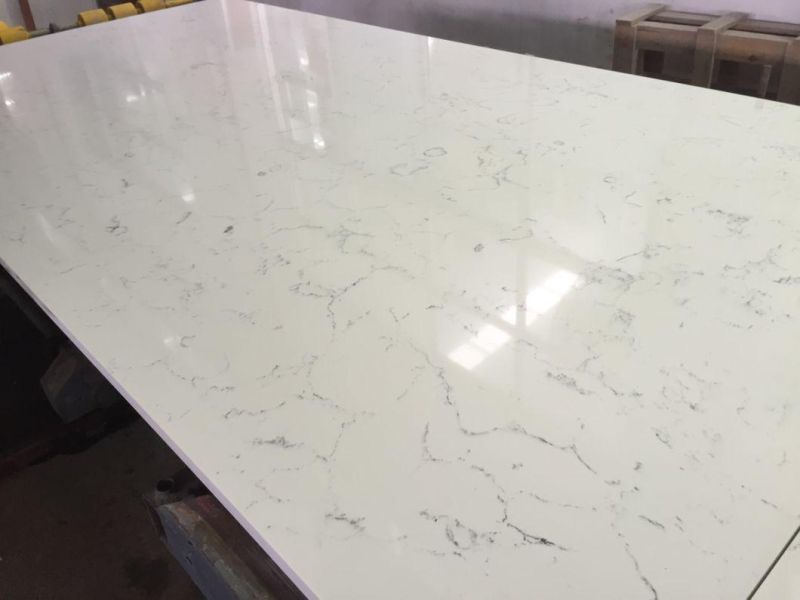 Foshan Quartz Stone Cararra White Restaurant Table
