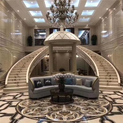 China Factory Home Decor Natural Stone Waterjet Marble Medallion Flooring