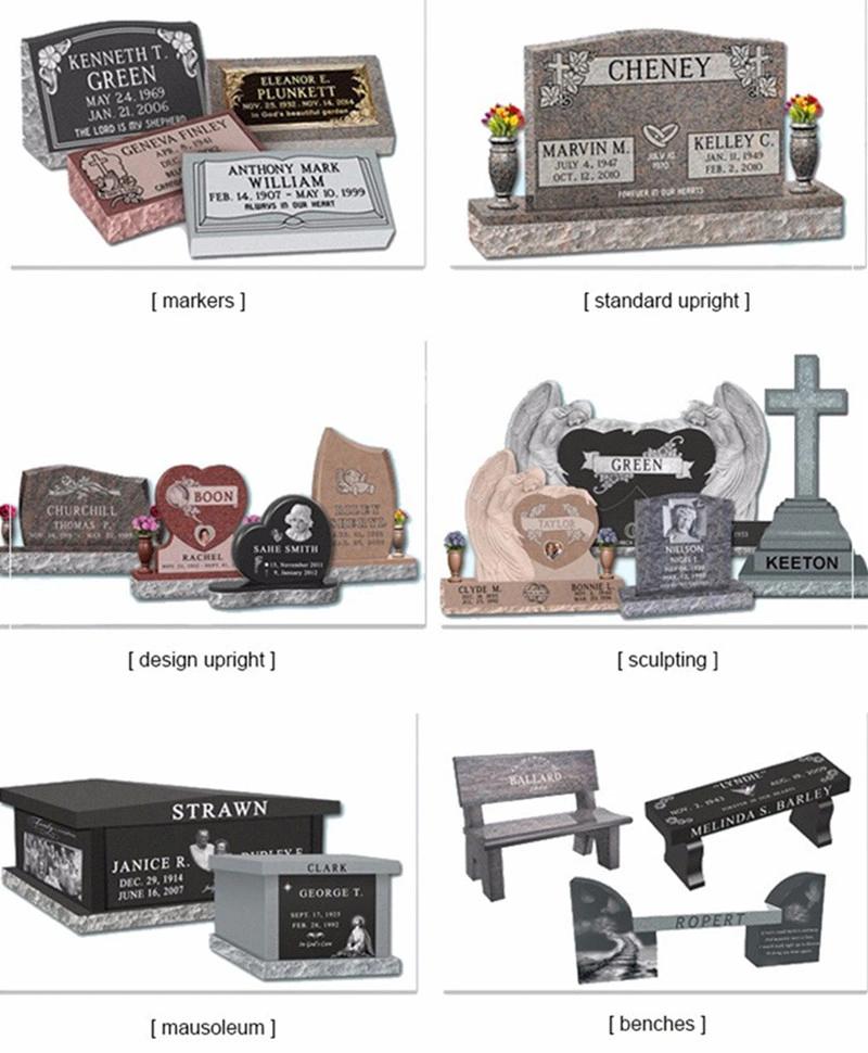 G623/G664/G603/G654/Blue Pearl/China Black/Aurona/Bahama Blue Granite Headstone/Momument/Gravestone/Tombstone of American/Romania/Poland/Ireland Style