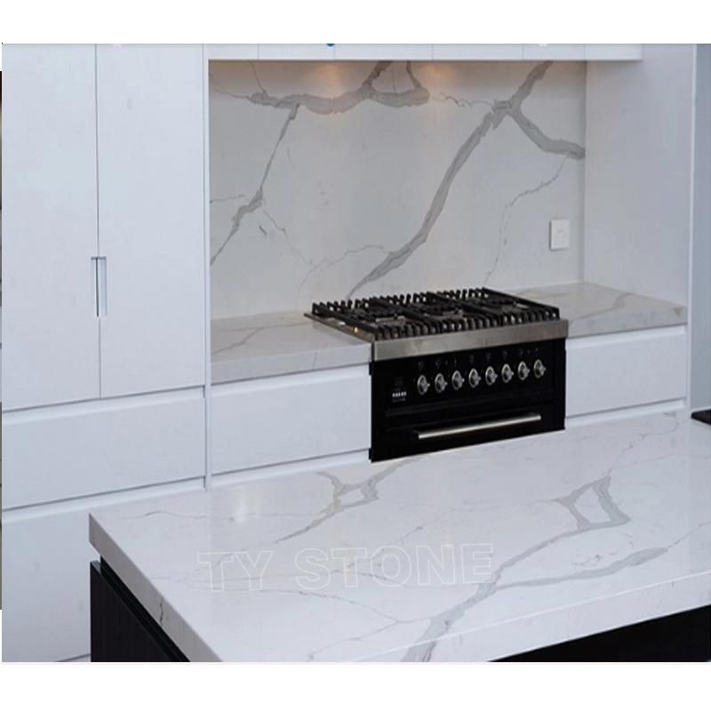 Artificial Stone Calacatta White Quartz Countertop