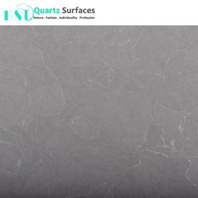 Marble Looking Grey Quartz Stone with White Veins