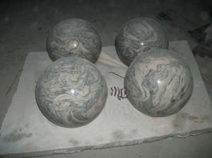 Grey Granite Water Fountain Ball, Garden Rolling Ball