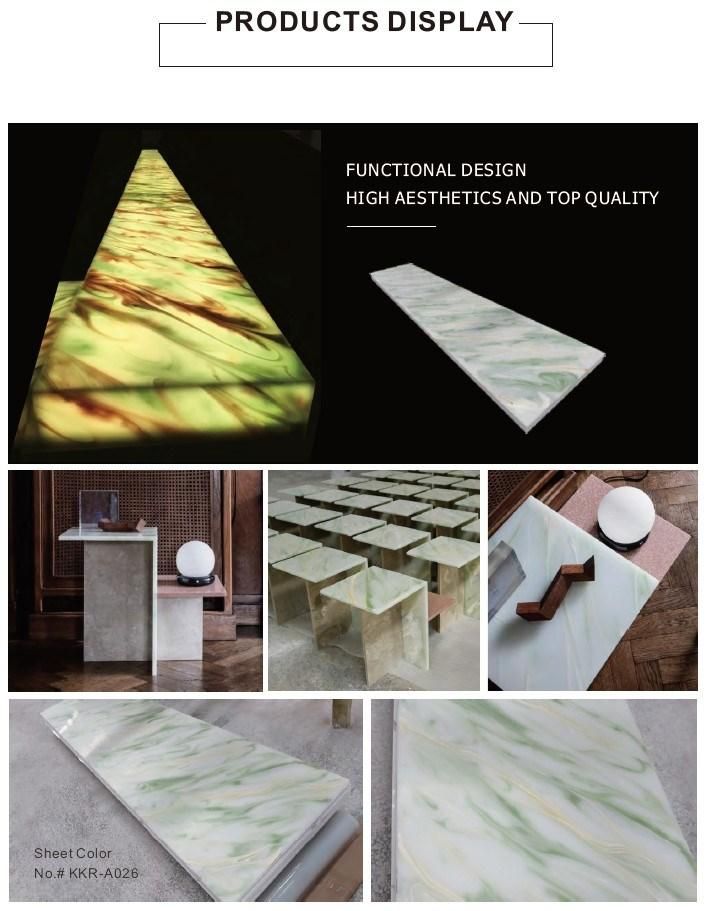 Corian 12mm Translucent Solid Surface Sheet for Background Wall Panels