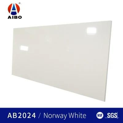 China Suppliers White Middle Grain Artificial Quartz Stone Prices Slabs for Worktops