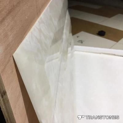 Polished Onyx Marble Stone Translucent Customized Size Alabaster Counter Top