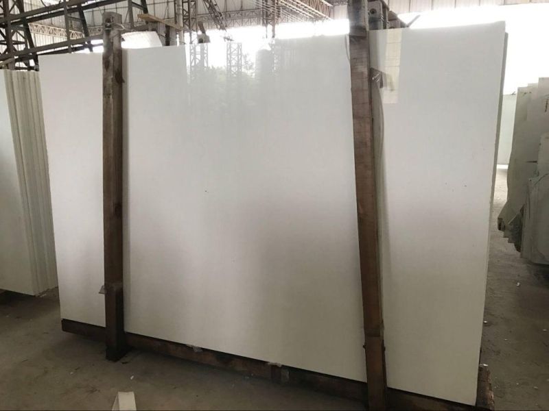 Pure White Nano Glass Marble Slab Wall/Floor Tile/Kitchen Countertop/Tabletop/Project/Marble Tile