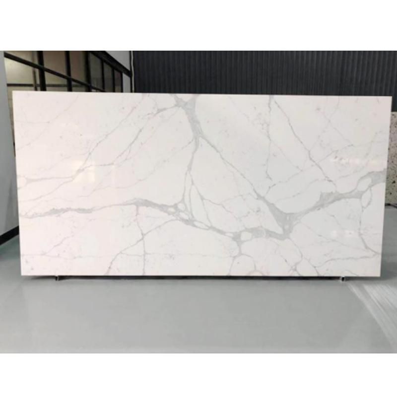 Wholesale Customazation Eco-Friendly Nonporous Body Kitchen Counter Top Calacatta Quartz Stone