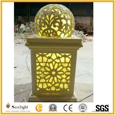 LED Light Sandstone Sculpture for Home or Garden Decoration