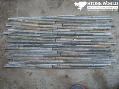 Natural Mixed Color Wall Slate Mosaic for Wall Decoration