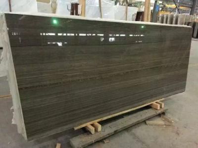 Popular Natural Coffee Brown Wood Marble Slab and Tile for Hotel Wall Floor Decorate