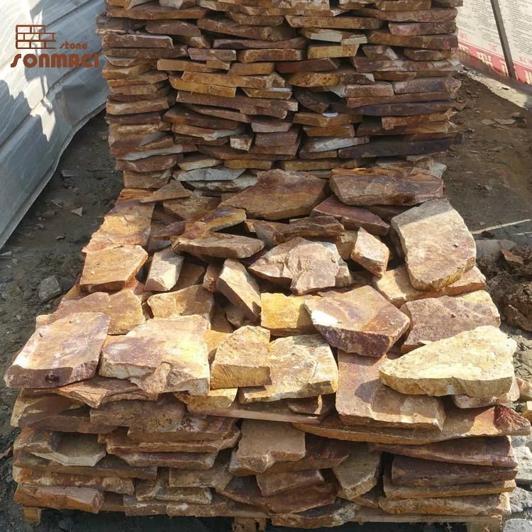 Natural Rusty Slate Castle Ledge Stone