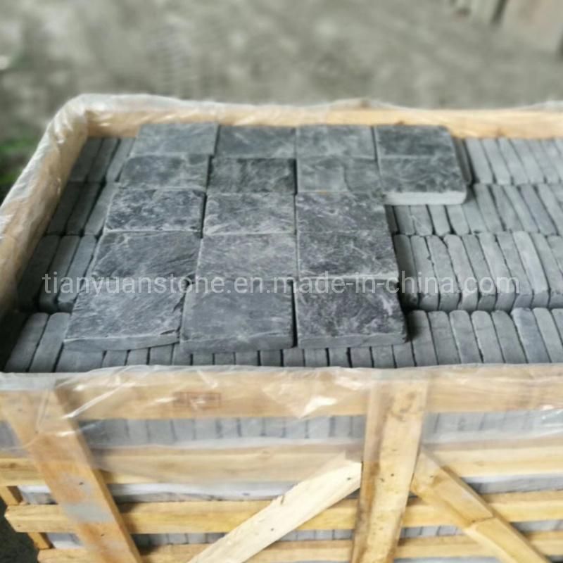 Riven Black Slate Driveway Paving Stone, Patio Cobble Stone