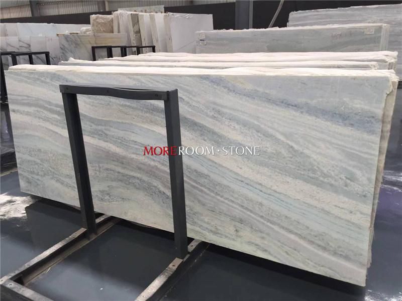 Hot Sale Star Hotel Apartments Choices Blue Ice Crystal Jade Marble Stone for Wall Floor Countertops