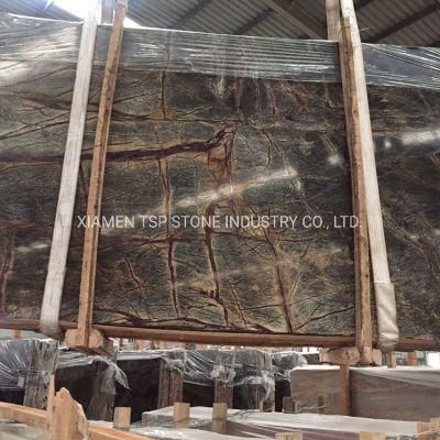 Tropical Rainforest Green Marble Verde Guatemala Marble Slab for Wall Floor Tile