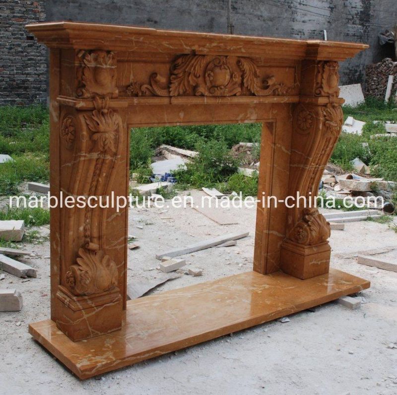 Stone Mantel Indoor Home Decoration Marble Fireplace (SYMF-103)
