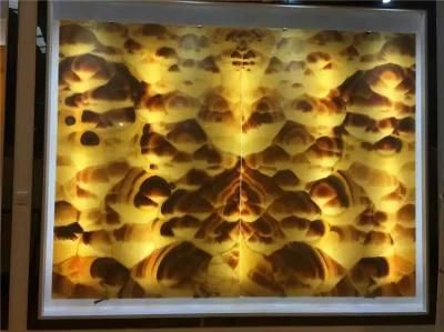 Natural Marble Stone Yellow Onyx Bookmatch Slabs for Interior Floor Wall Tiles
