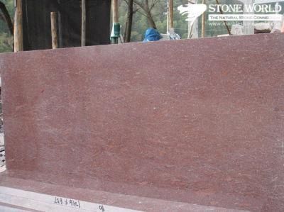 Polished Red Purphyry Granite Slab for Countertop and Wall