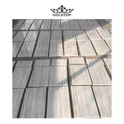 Home Decoration Natural Stone Polished/Honed Surface Bathroom/Kitchen Countertop Greece White Wooden Marble for Home