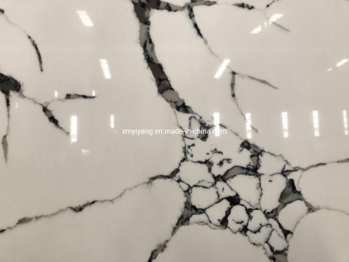 Polished White Marble Quartz for Kitchen Counter/Countertops/Vanity/Island/Slabs Bathroom Wall Project