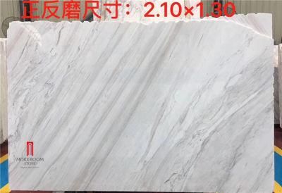 Marble Slab Supplier Italy Volakas White Bookmatch Grey Veins