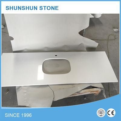 Stylish Artificial White Quartz Countertops for Kitchen