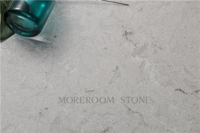 Hot Sale Patterned Artificial Stone Light Grey Quartz Stone Slab for Floor
