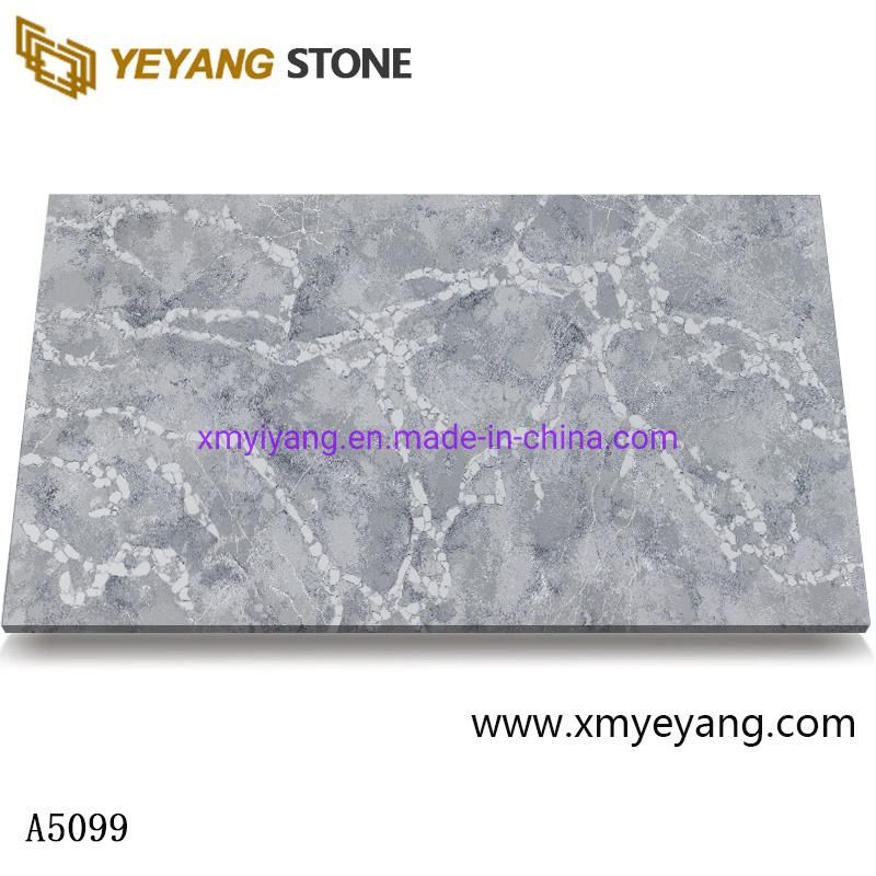 Grey Quartz Stone Countertop/Vanity/Worktop Quartz Slab for Kitchen/Bathroom/Home/Household
