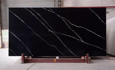 Engineered Slabs Black Quartz Slabs Jumble Size 3200 X 1600 X 30 mm for UK Market