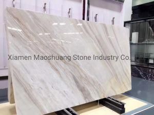 Polished Natural White Marble with Gold/Yellow/Grey/Black Veins