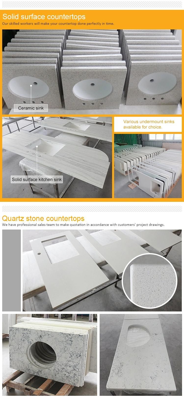 Kitchen Quartz Countertop Artificial Stone Solid Surface Kitchen Countertop
