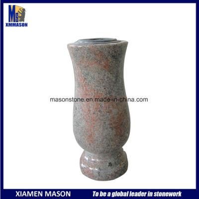 Multicolor Red Granite Memorial Vases for Sale