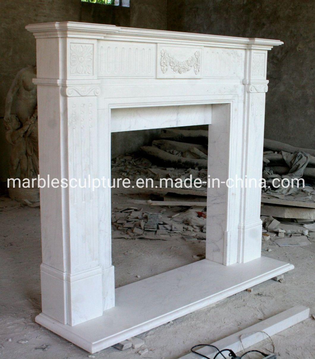 Simple Style Mantel Home Decoration Marble Fireplace (SYMF-100)