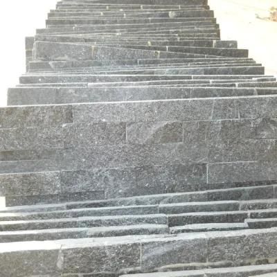 Black Grey Color Quartzite Ledgestone Veneer Stone Wall Tile Stacked Stone