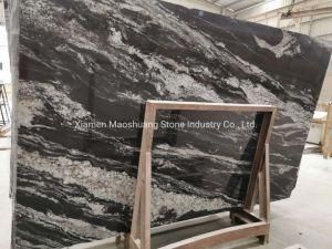 Chinese Luxury Black Granite Nero Fantasy Polished Slabs