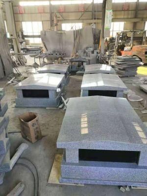 Sesame Grey Granite Korea Tombstone Monument Headstone
