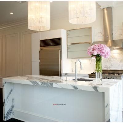 Lightweight Italy Calacatta Statuario White Natural Marble Kitchen Countertop with Aluminum Honeycomb