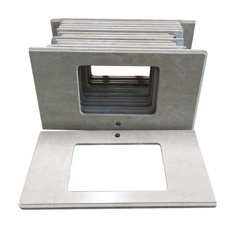 Factory Wholesale Cheap Rectangular Shape Bathroom Artificial & Quartz Stone Countertops Vanity Tops
