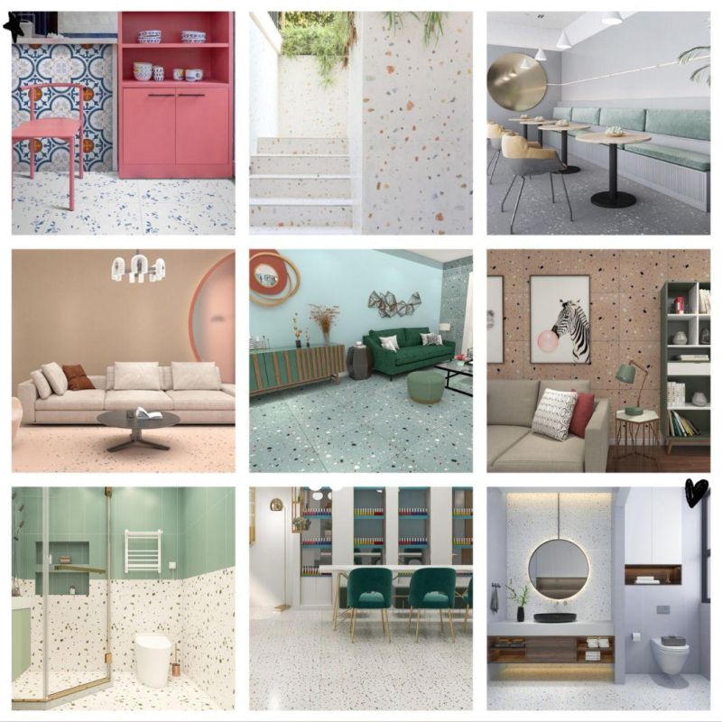 Color Antique Wear-Resistant Non-Slip Terrazzo Tiles for Home Decoration