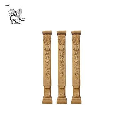 Factory Outdoor Decorativestone Solid Architectural Carved Marble Column Mcy-78