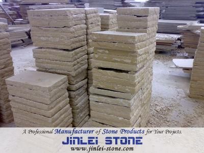 Natural Split Paving Stone Chinese Light Yellow Sandstone