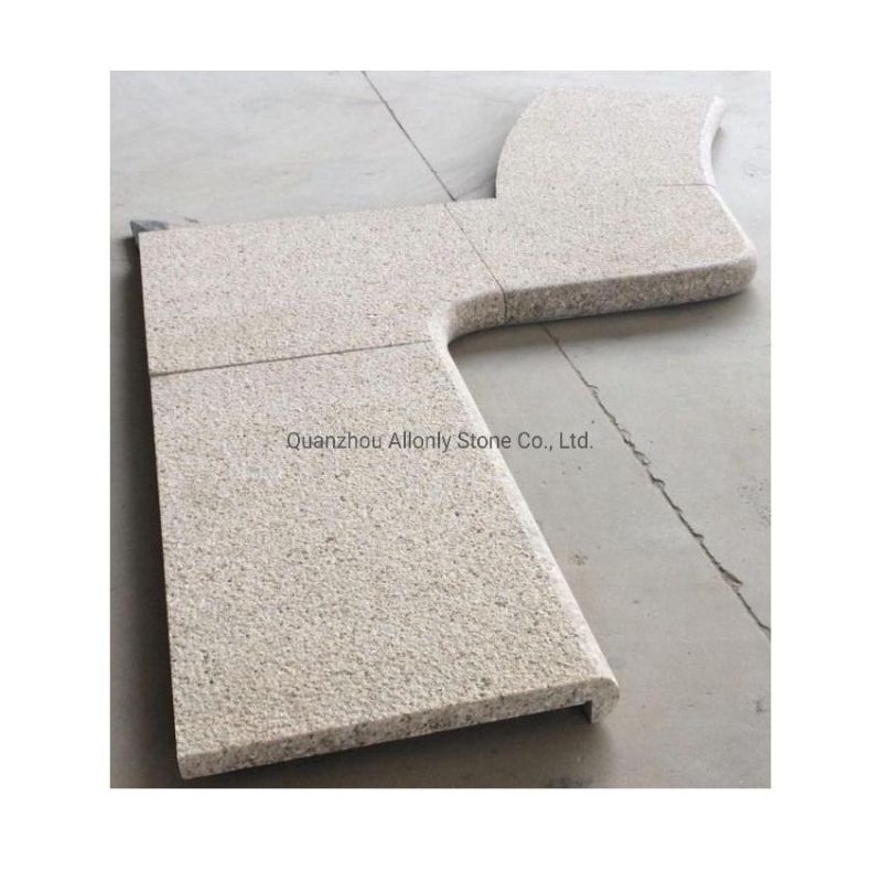 Bullnose Curved Yellow Granite G682 Swimming Pool Paver Copping