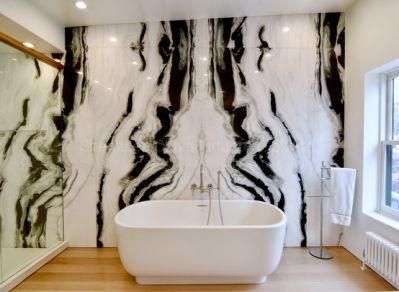 Natural Panda White Marble Stone Interior Home Decor Flooring/Wall/Kitchen Tiles
