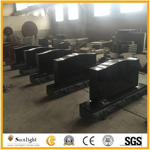 European/Russian/American Style Black Granite/Marble Tombstone Monument with Custom Design
