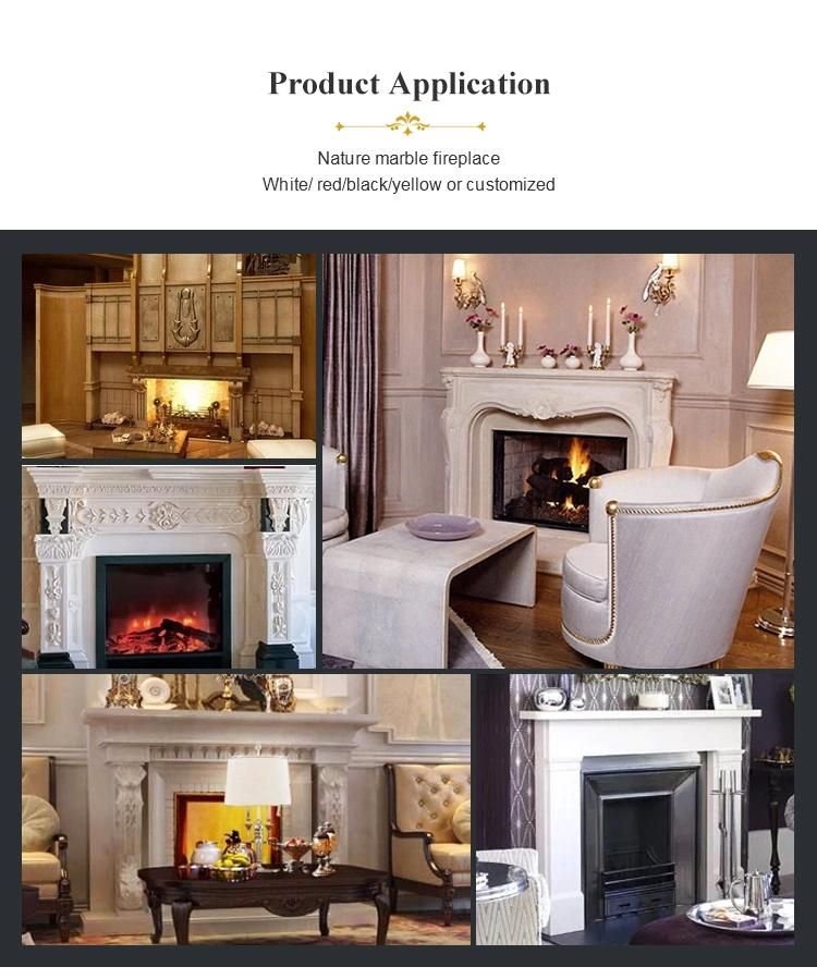 Marble Fireplace Surround French Style for Indoo