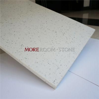 Foshan Hot Sale Artificial Stone Polished Sparkle White Quartz Stone for Kitchen Countertop