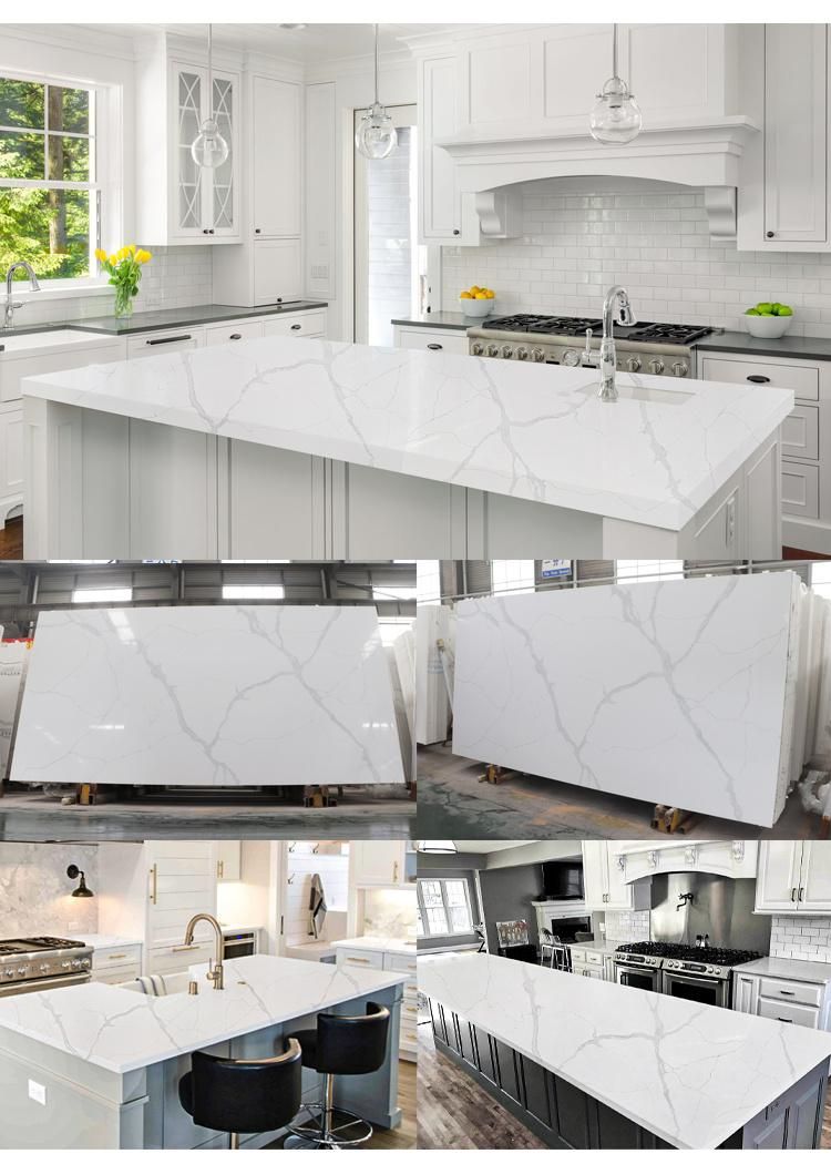 Calacatta Quartz for Kitchen Countertops Slabs